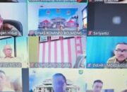 Bupati Bolmong Yusra Alhabsyi Pimpin Rakor Perdana Via Zoom Terkait Efisiensi Anggaran 2025 Bersama OPD