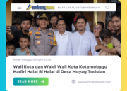 Wali Kota dan Wakil Wali Kota Kotamobagu Hadiri Halal Bi Halal di Desa Moyag Todulan