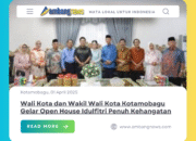 Wali Kota dan Wakil Wali Kota Kotamobagu Gelar Open House Idulfitri Penuh Kehangatan