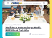 Wali Kota Kotamobagu Hadiri RUPS Bank SulutGo