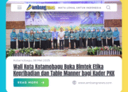 Wali Kota Kotamobagu Buka Bimtek Etika Kepribadian dan Table Manner bagi Kader PKK