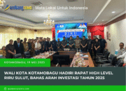 Wali Kota Kotamobagu Hadiri Rapat High Level RIRU Sulut, Bahas Arah Investasi Tahun 2025
