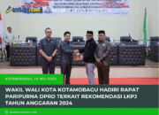 Wakil Wali Kota Kotamobagu Hadiri Rapat Paripurna DPRD Terkait Rekomendasi LKPJ Tahun Anggaran 2024