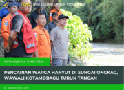 Pencarian Warga Hanyut di Sungai Ongkag, Wawali Kotamobagu Turun Tangan