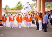 Meriahkan HUT RI, TP-PKK Bolmong Ikuti Lomba Gerak Jalan