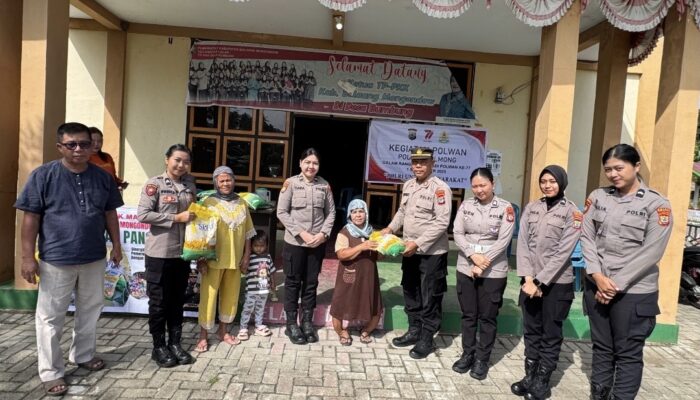 Polwan Polres Bolmong, Gelar Kegiatan Gerakan Pangan Murah Dalam Rangka HUT Polwan Ke-77