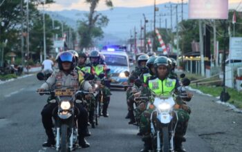 Jaga Kondusifitas Kamtibmas Diwilayah Bolmong, TNI-Polri dan Sat Pol-PP Gelar Patroli Bersama