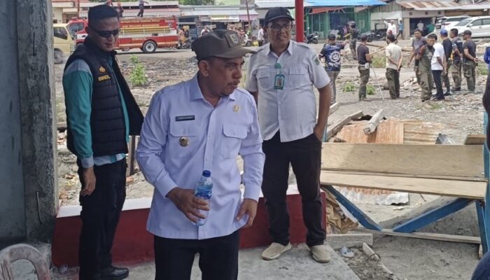 Bupati Yusra Alhabsyi Tinjau Pemulihan Pasca Kebakaran Pasar Lolak