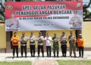 Wali Kota Weny Gaib Hadiri Apel Siaga Bencana Polres Kotamobagu