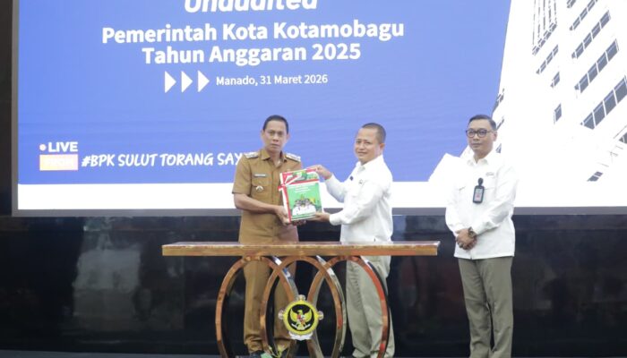 Wali Kota Kotamobagu Serahkan LKPD 2025 Unaudited ke BPK Sulut