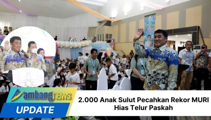 2.000 Anak Sulut Pecahkan Rekor MURI Hias Telur Paskah