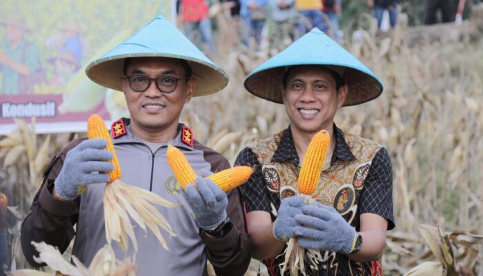 Panen Raya Jagung, Wali Kota Kotamobagu Dampingi Kakorbinmas Polri