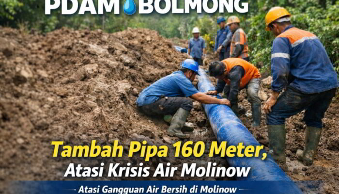 PDAM Bolmong Respons Keluhan Air Bersih di Molinow, Siapkan Penambahan Pipa 160 Meter