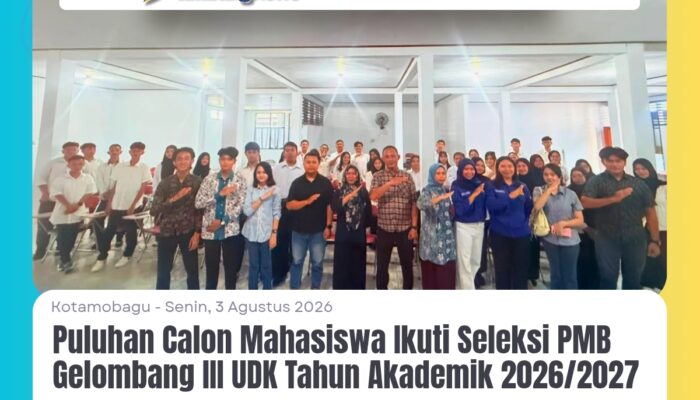 Puluhan Calon Mahasiswa Ikuti Seleksi PMB Gelombang III UDK Tahun Akademik 2026/2027