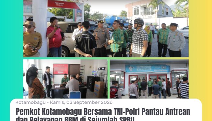 Pemkot Kotamobagu Bersama TNI-Polri Pantau Antrean dan Pelayanan BBM di Sejumlah SPBU